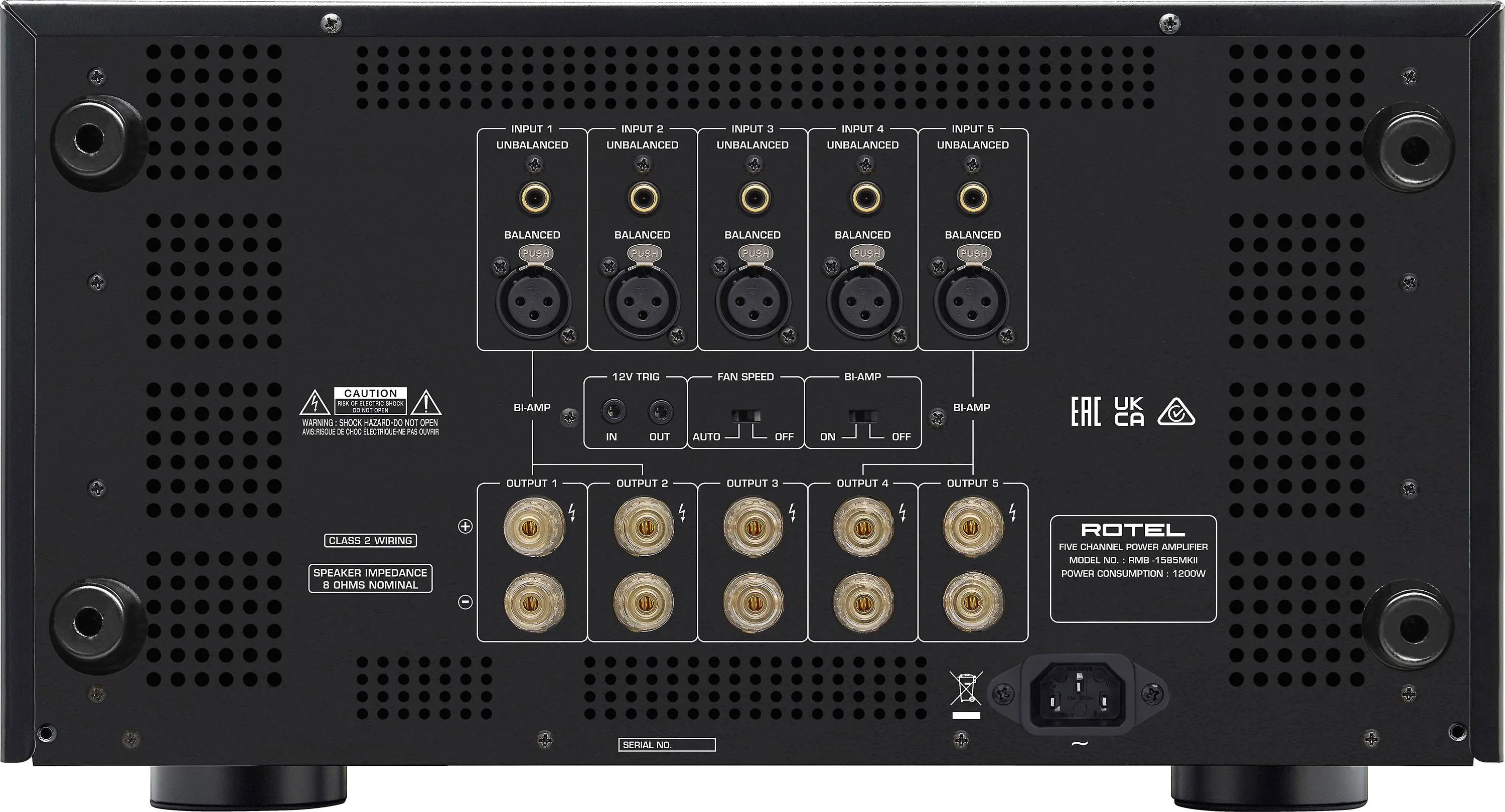 Rotel RMB-1585 MKII Noir Amplis de puissance