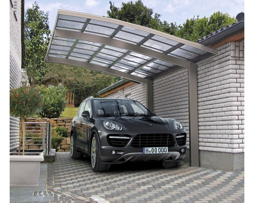 KRB Skiatsu enkele carport met hitte-, UV- en hagelbescherming, 270x500 cm, urban grey
