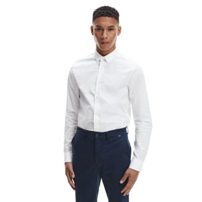 Chemise à manches longues homme Logo Slim Stretch CALVIN KLEIN