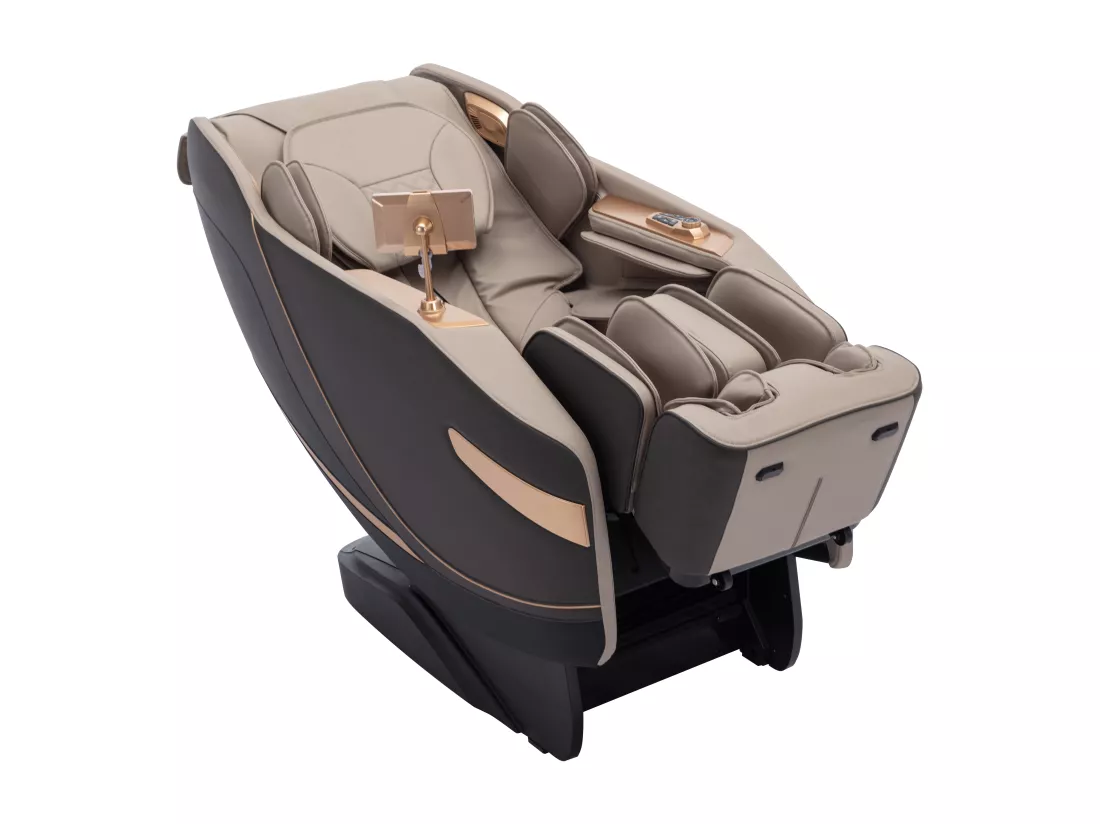 Fauteuil massant en simili -Système zero gravité - Beige - MOWATA