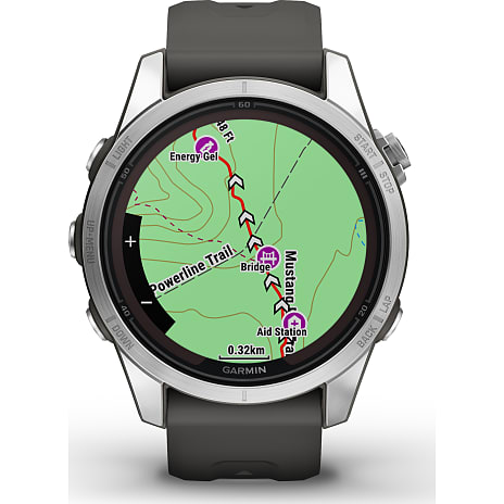 Garmin Fenix 7s Pro Solar 42 mm sportsur- grå
