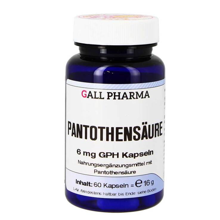 Pantothensäure 6 mg GPH Kapseln, 60 St