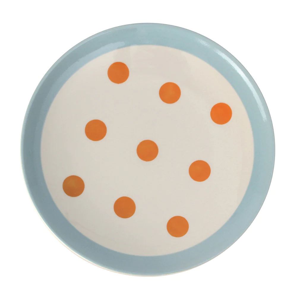 Assiette à dessert Reverso 22 cm orange et bleu (lot de 2) dejeuner su