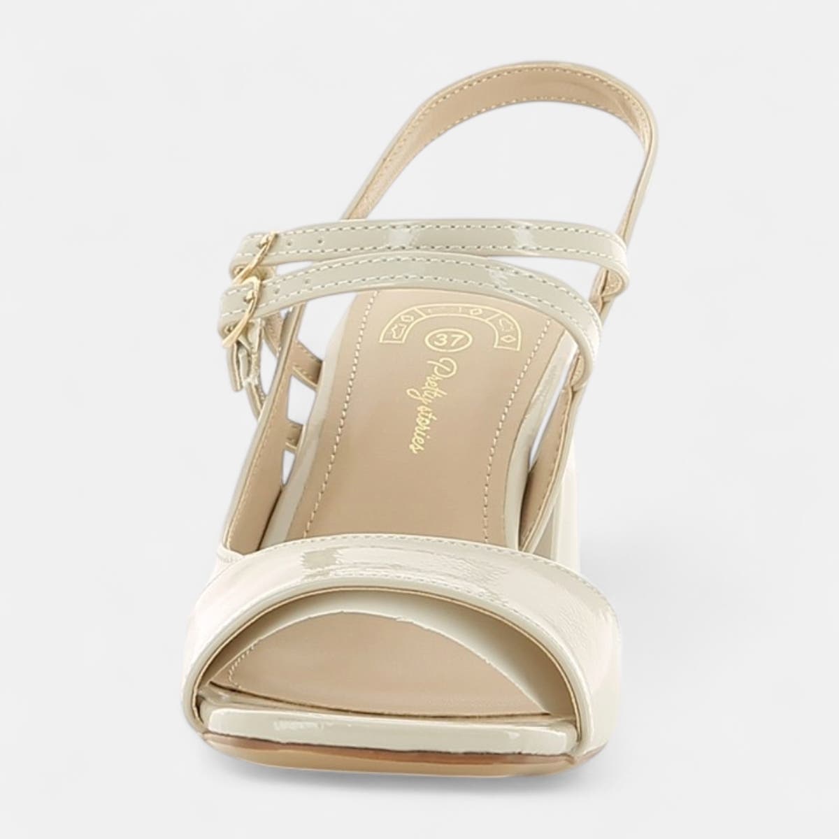 Nu-pieds à talon Femme beige