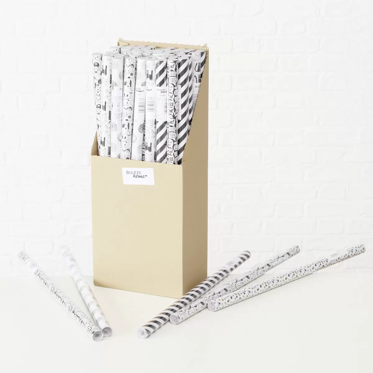 Geschenkpapier Kado schwarz,weiss
