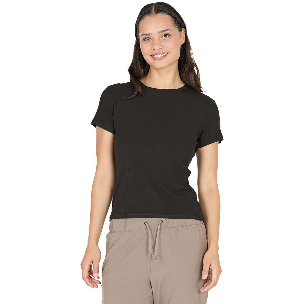 Athlecia Tinashe W Rib S/S T-Shirt Damen black