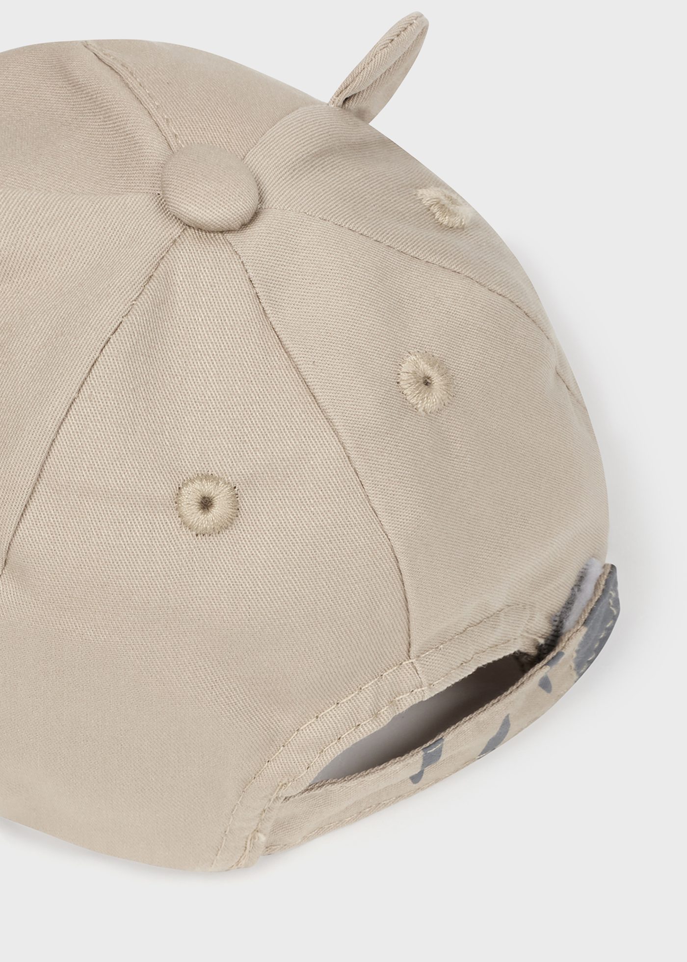 Touca de algodão estampada para recém-nascido