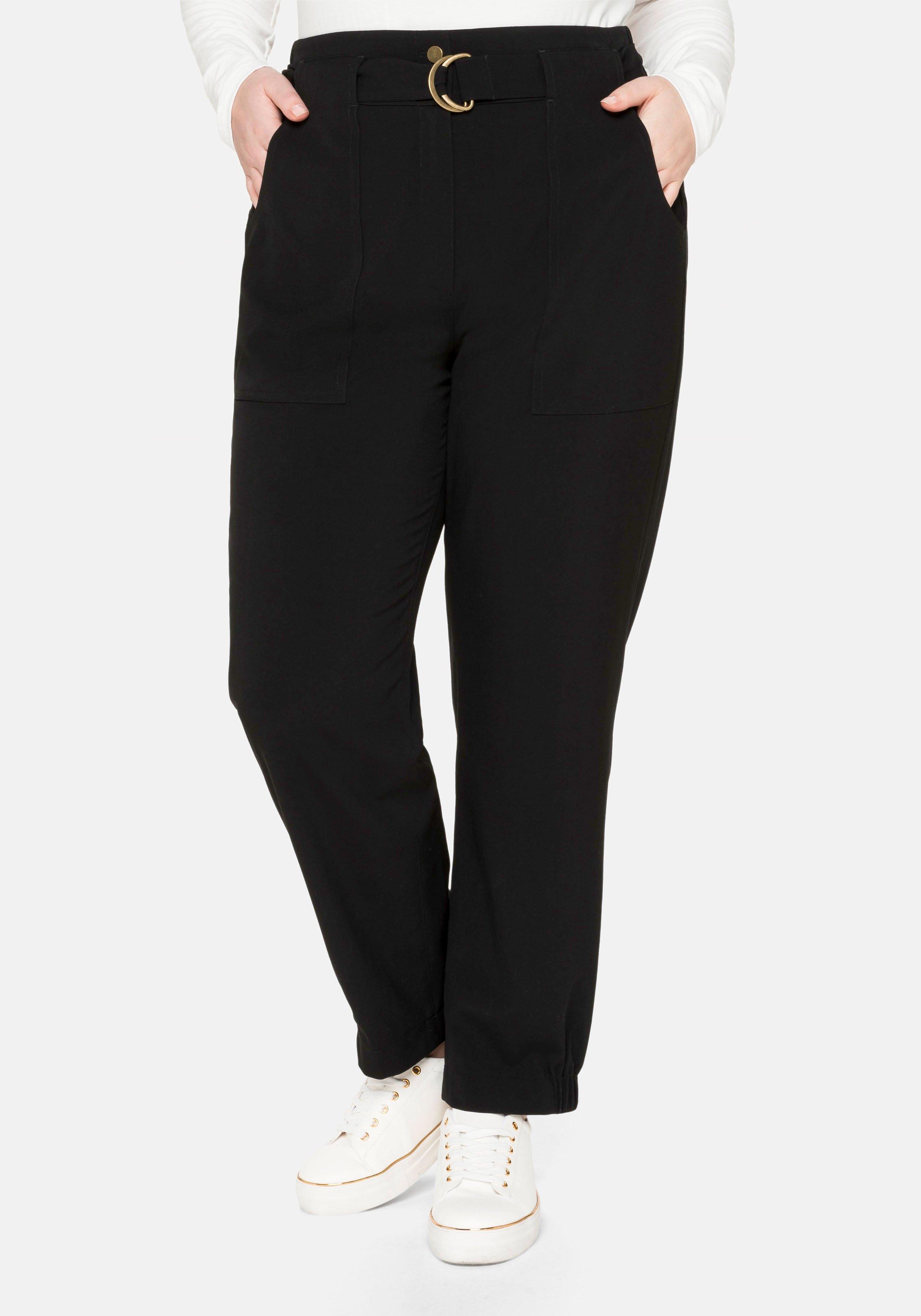 Joggpants im Cargostil, mit High-Waist-Bund