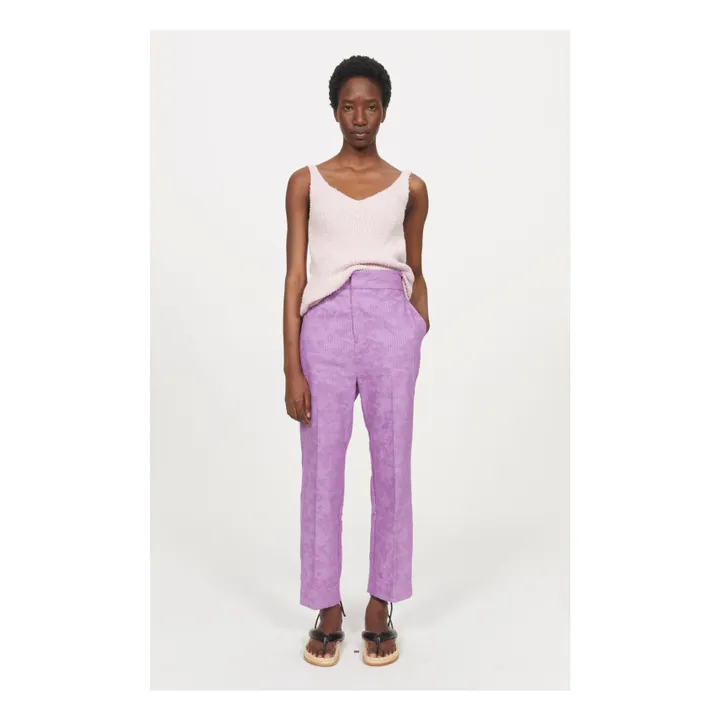 Rodebjer Pantalon Droit Miso  | Pourpre