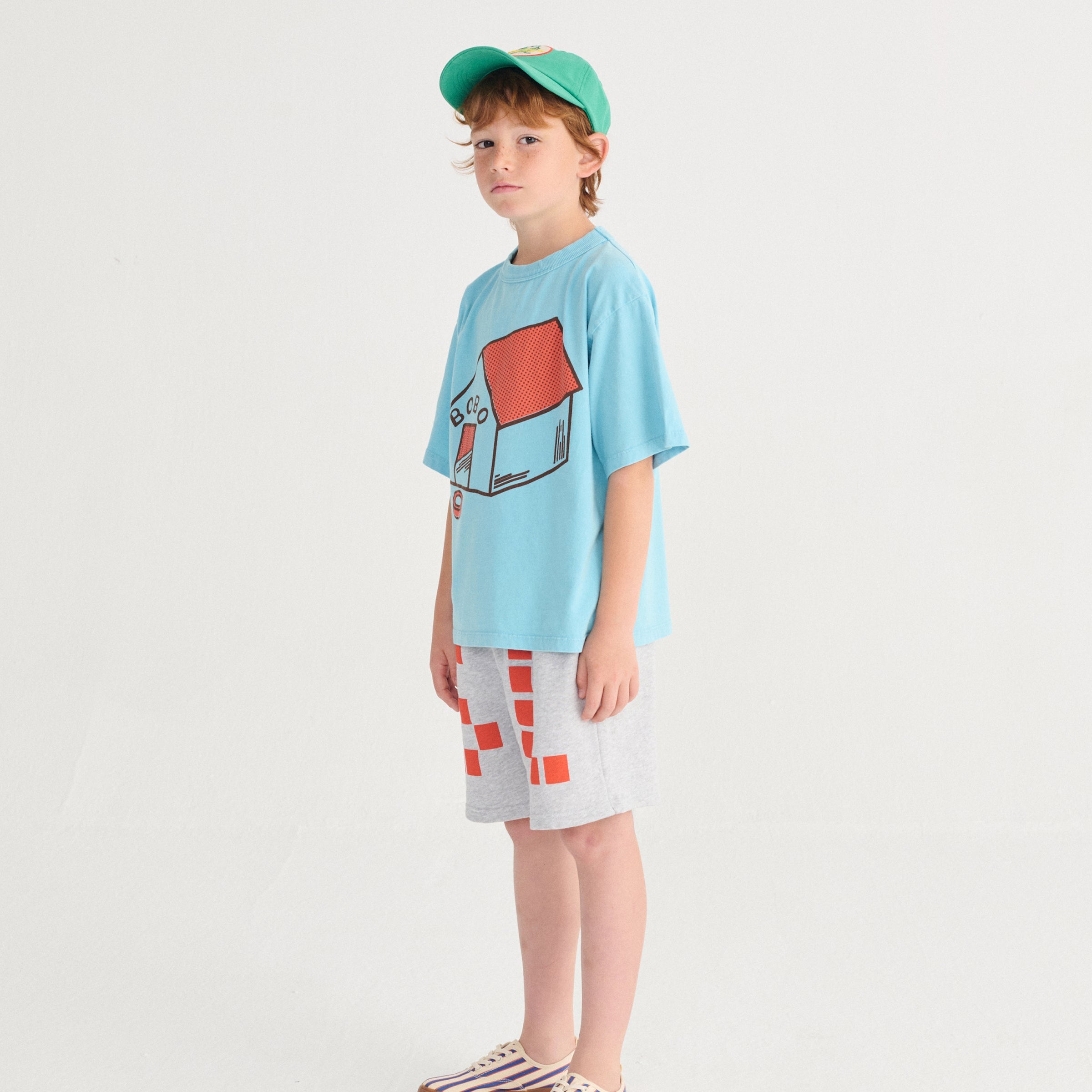 Bermuda Shorts Square Bobo Choses Heather Grey