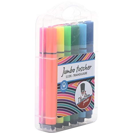 Danpen Jumbo farvetuscher 12-pak
