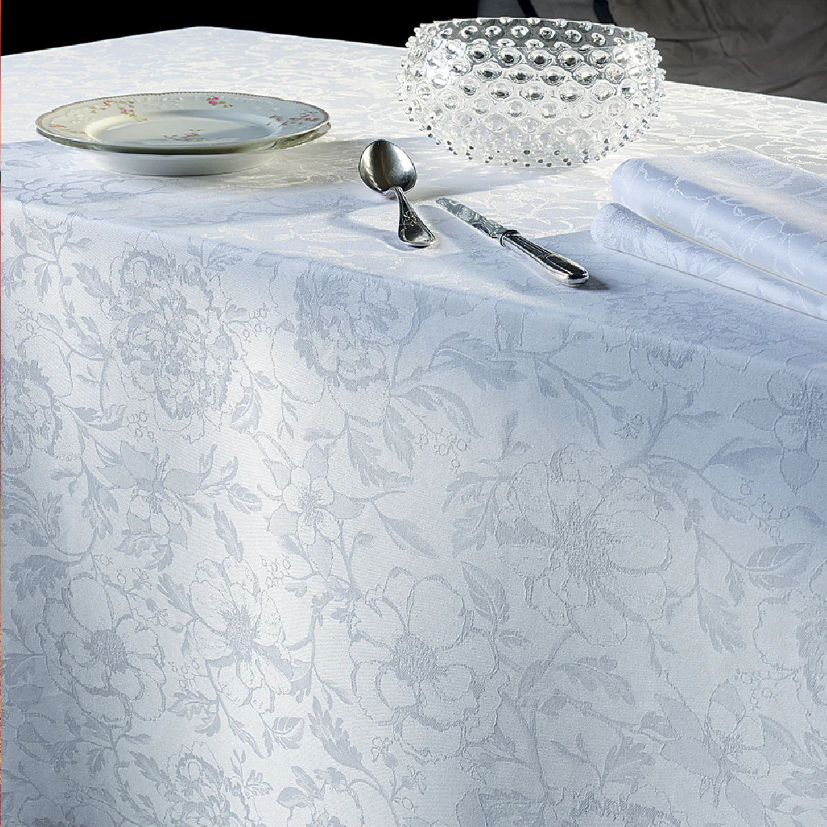 Nappe ronde enduit imperméable pur coton Diam. 175 cm Garnier Thiebaut