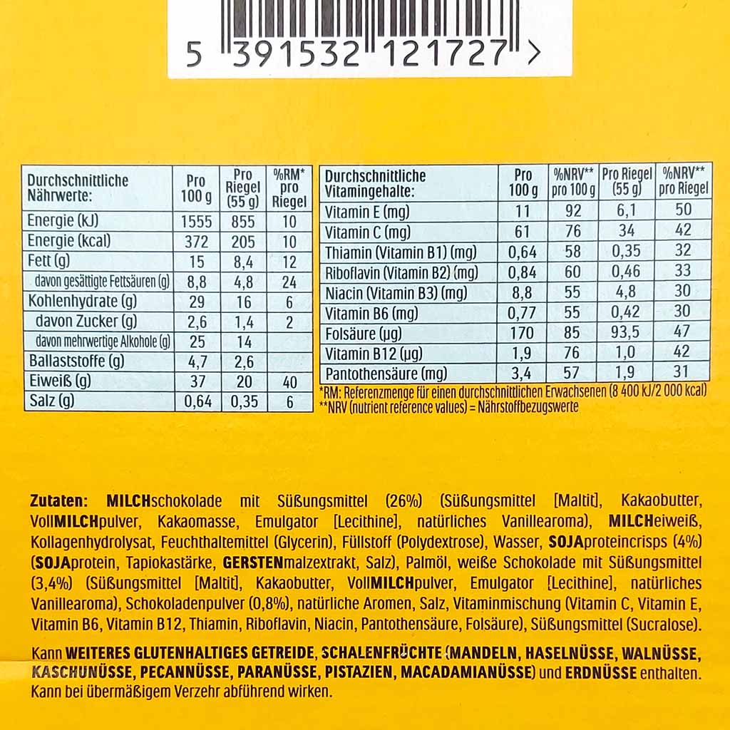 Fulfil Vitamin & Protein Riegel Schokolade salted Caramel Geschmack 15x55g = 825g MHD:8.7.25