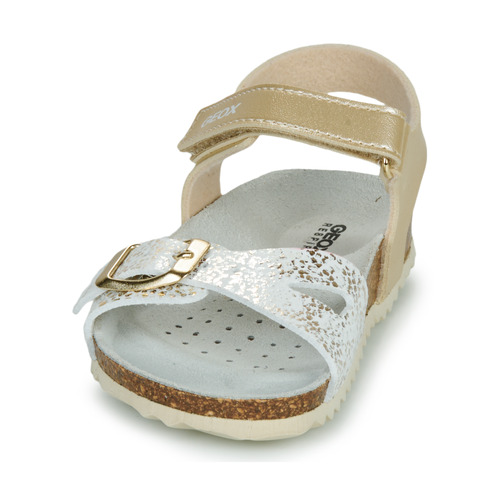 Geox - J ADRIEL GIRL - Blanc / Doré