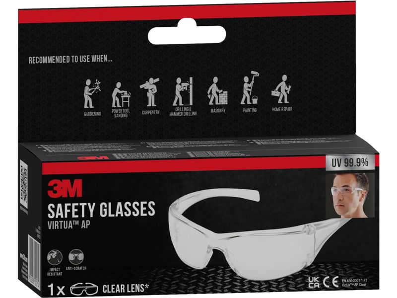3M Schutzbrille Virtua transparent 3M Virtua AP Schutzbrille VAPCC, klar