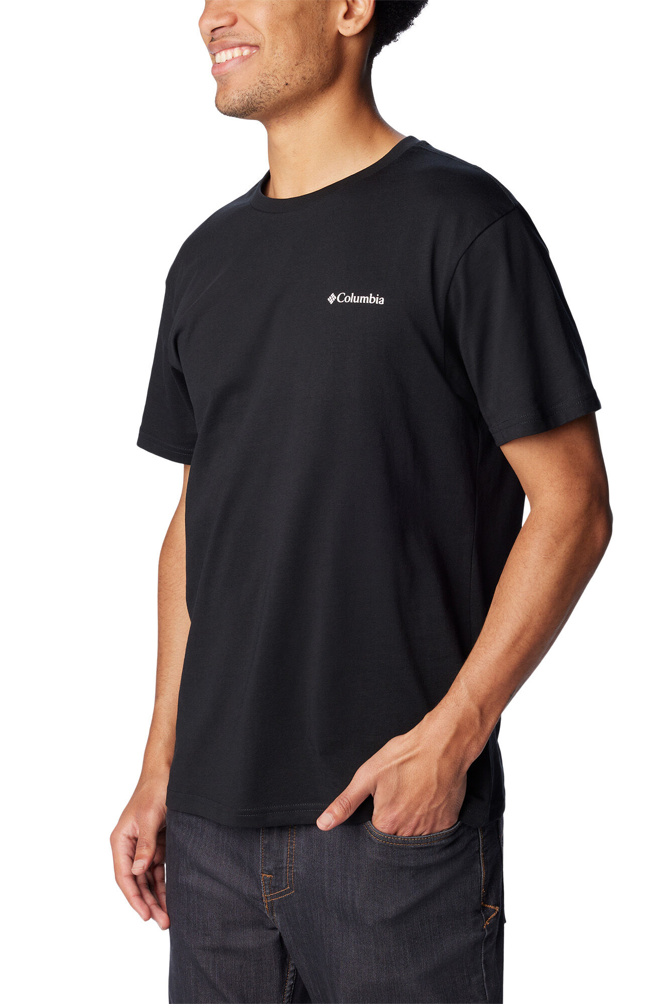 Camiseta masculina Columbia CSC Basic Logo™ de manga curta - Cinza escuro