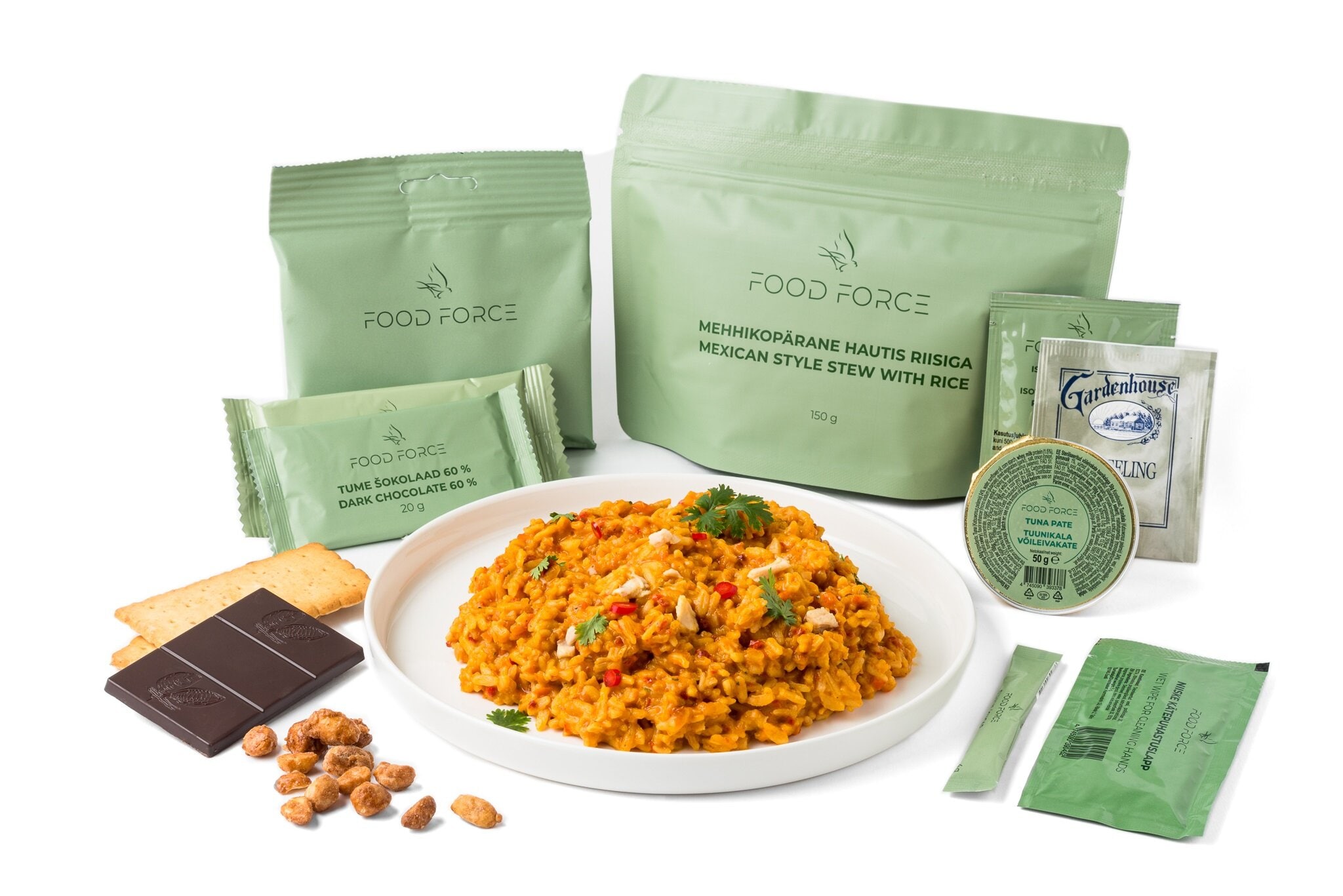Food Force Mexican style stew with rice - Main Meal<br>Rasjonspakke