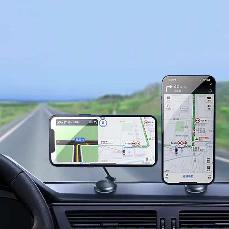 Universal Magnetische Auto KFZ 180° Smartphone Halterung inkl. Magnet Ring / 3M Klebepad - Silber