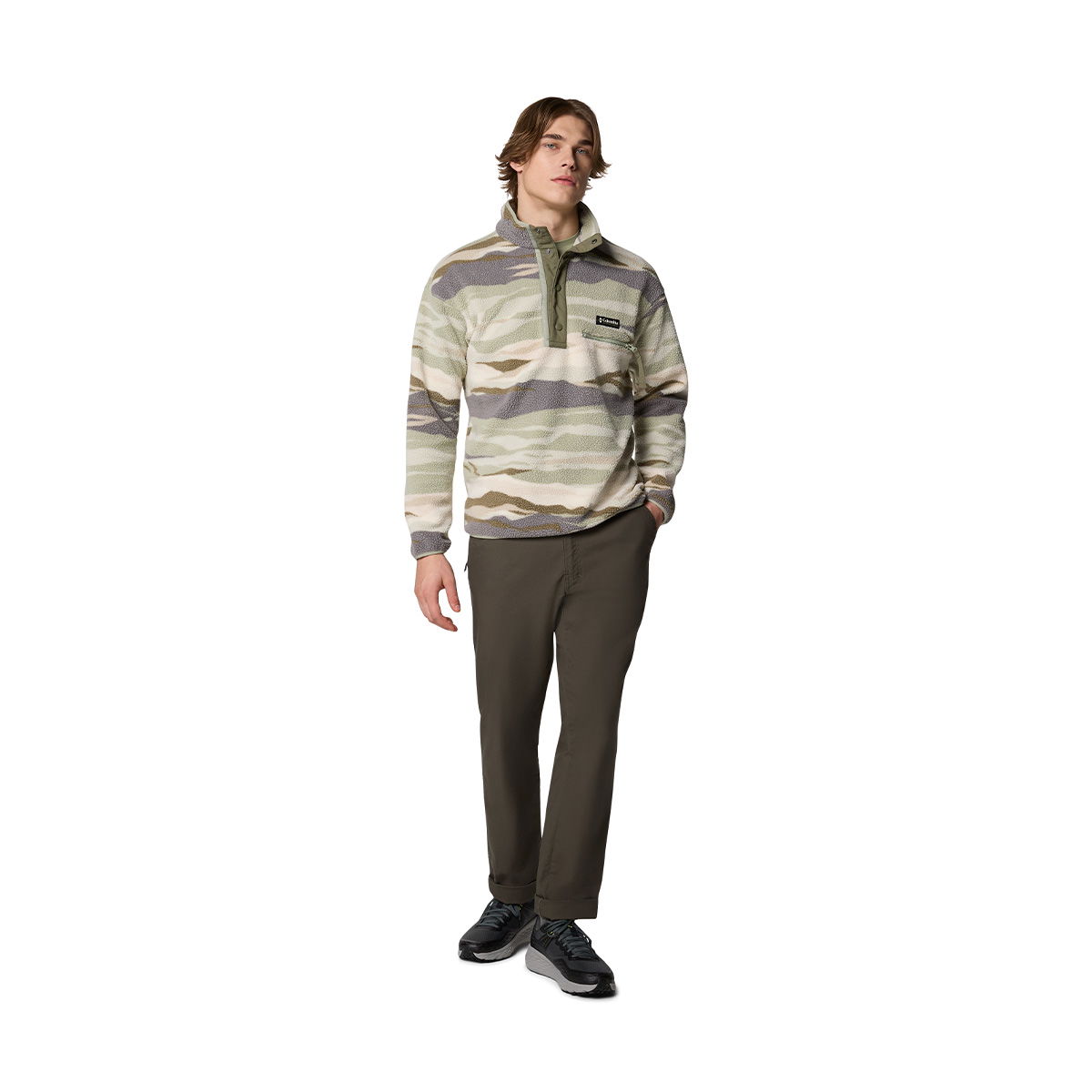 Columbia Helvetia II Half Snap Fleece, herre (Safari)