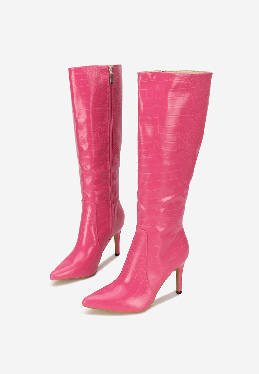 Bottes talons aiguilles fuchsia Pandera