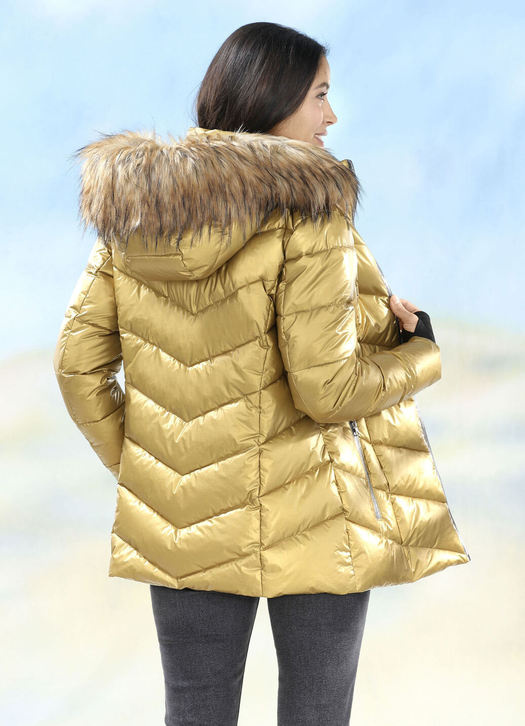 Jacke in topaktueller Metallic-Optik