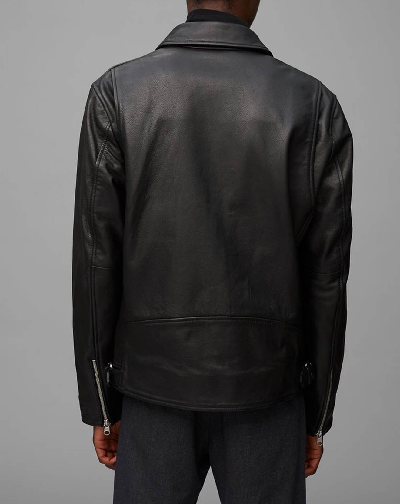 Marc O'Polo Perfecto en Cuir Grainé noir