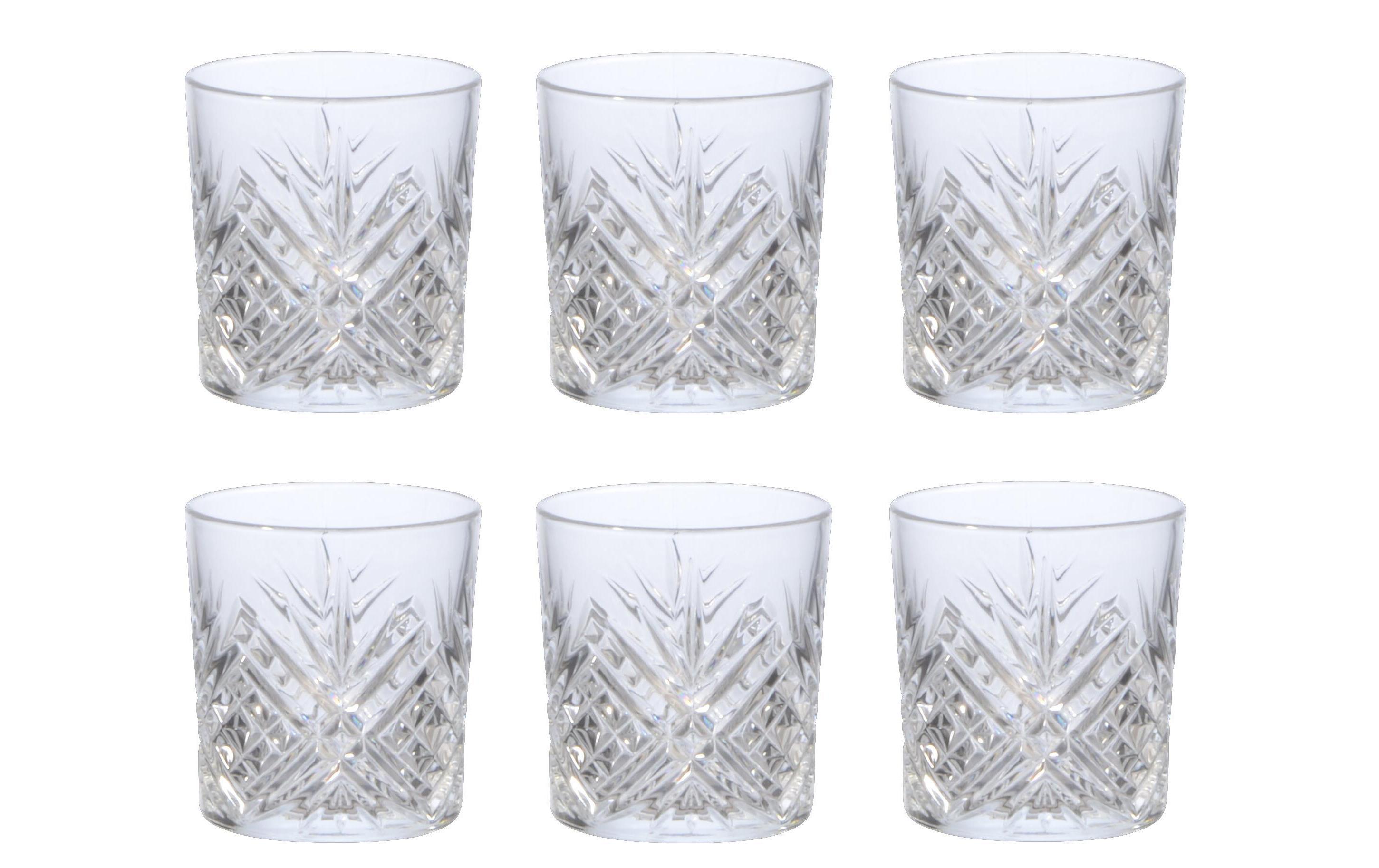 Trinkglas Broadway 300 ml, 6 Stück, TransparentGetränkegläser Set mit Kristall Optik