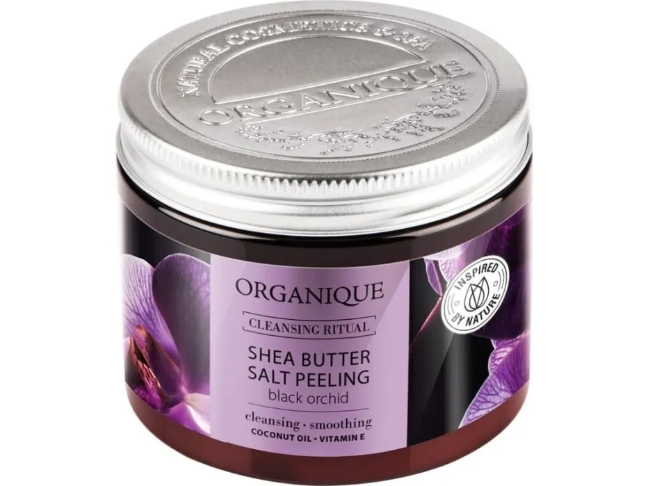 ORGANIQUE Black Orchid Salt scrub with shea butter 200g