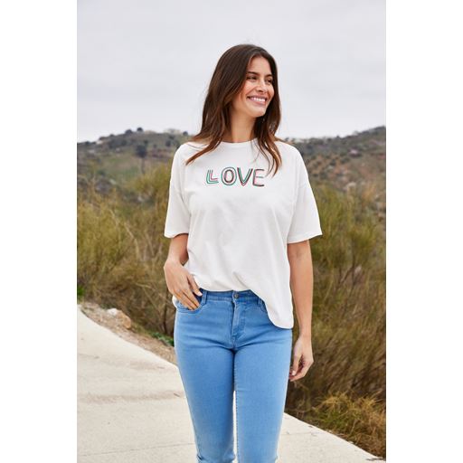 Fransa Koko T-shirt, Blanc de Blanc Mix, L