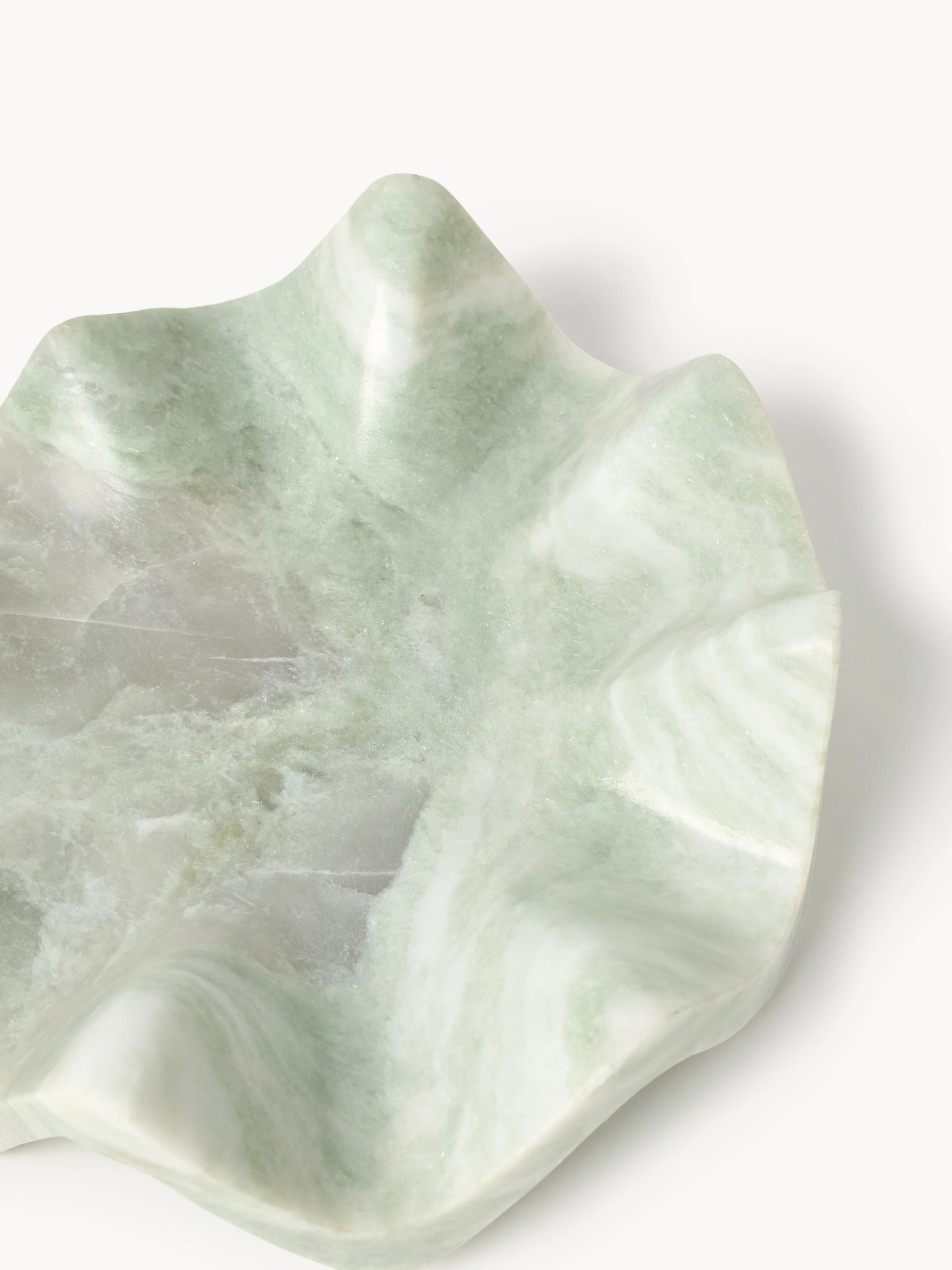 Handgemaakt decoratief dienblad Gaia van marmer, Ø 30 cm