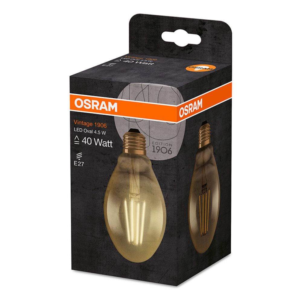 LYSPÆRE OSRAM VINTAGE LED OVAL E14 470LM 4,5W