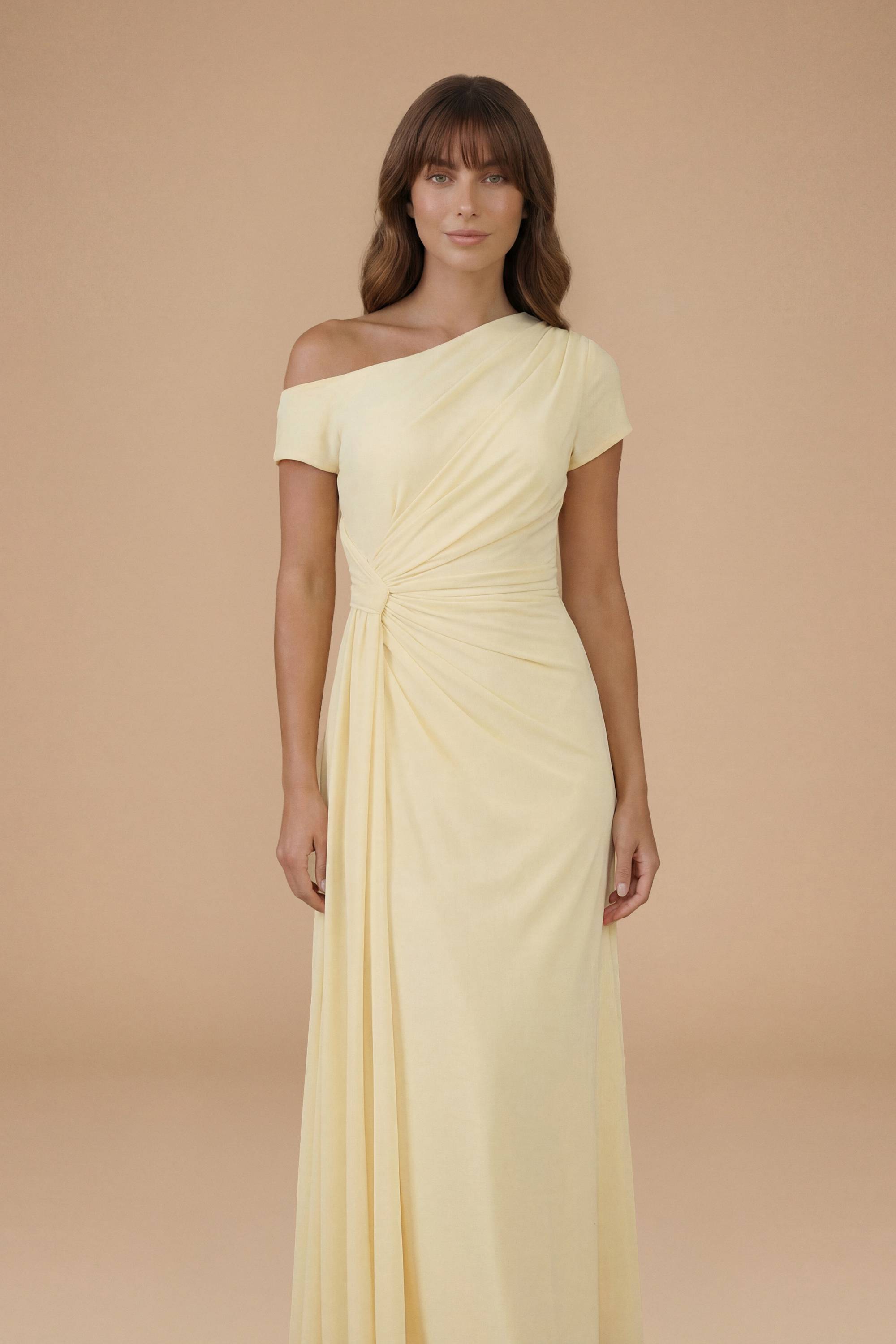 Oasis Robe De Demoiselle D'honneur À Épaule Tombante En Mesh
