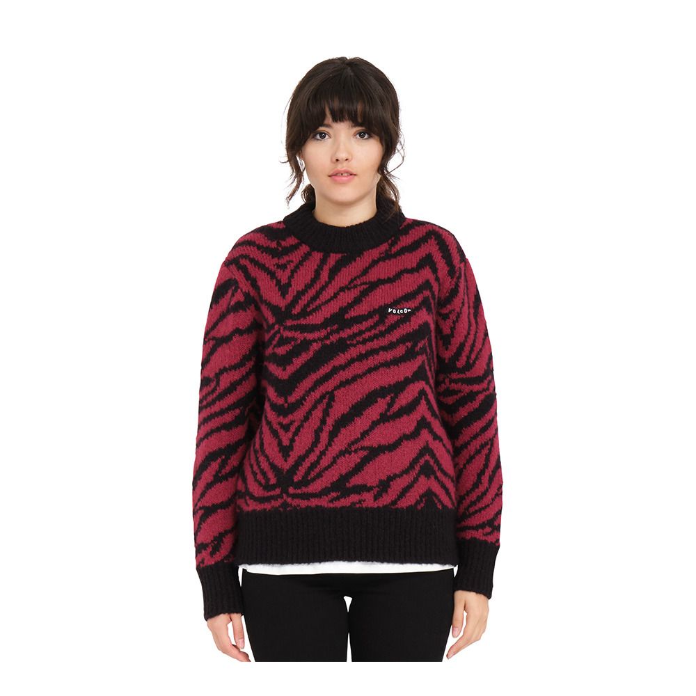 Volcom ZEBRA - Pull Femme wine