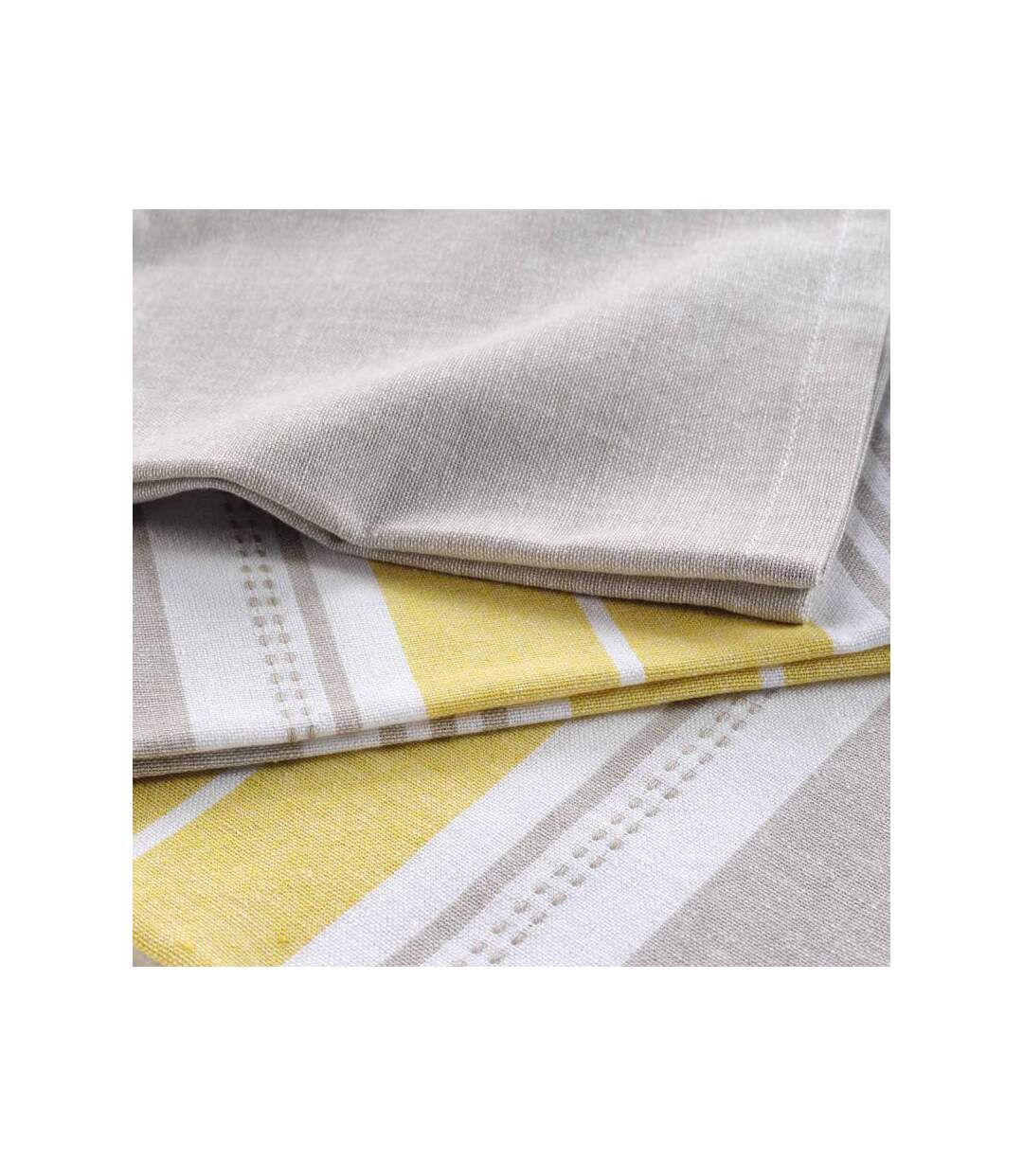 Lot de 3 Serviettes de Table Naturaline 40x40cm Jaune