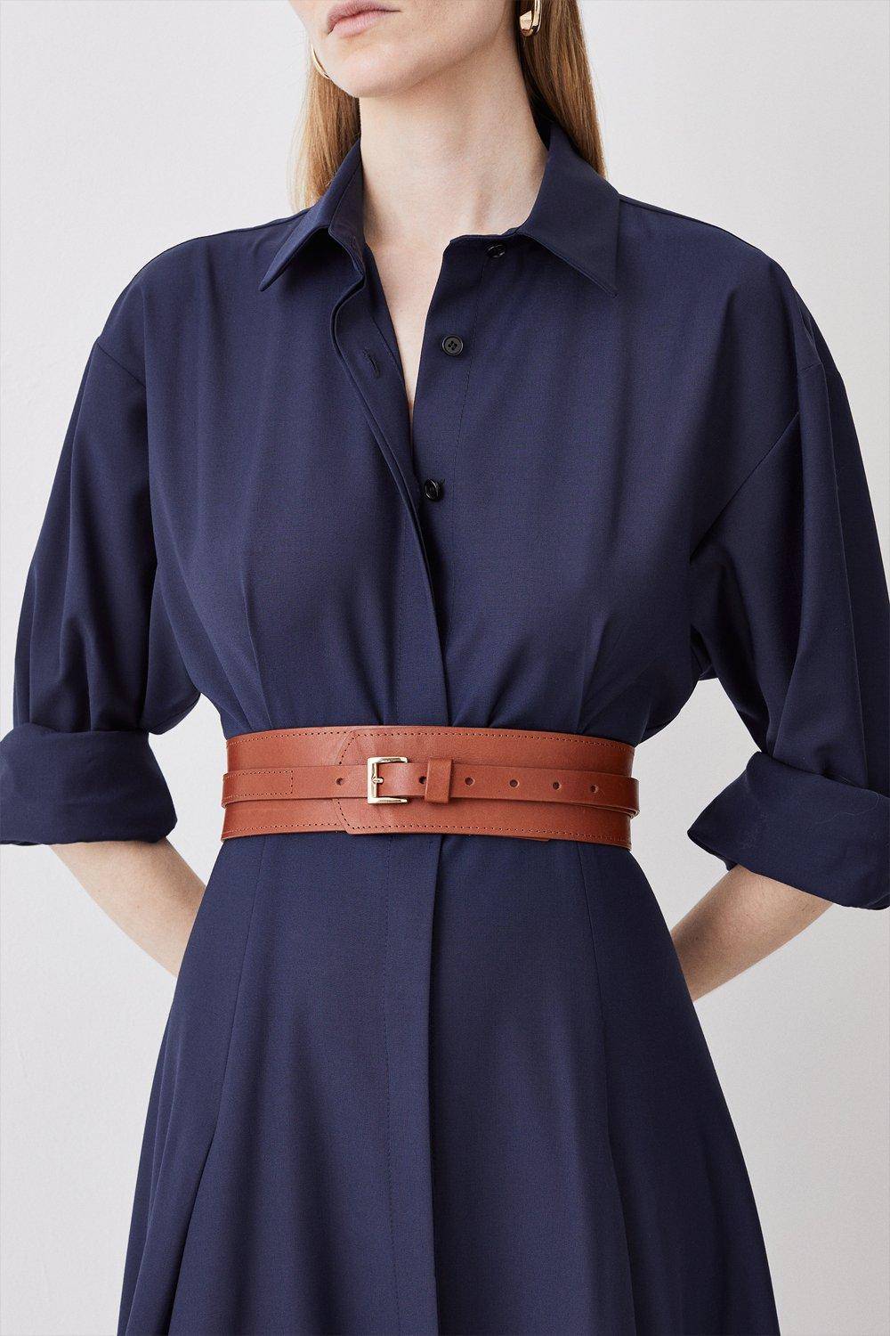 KarenMillen Ceinture en cuir à garniture de boucle