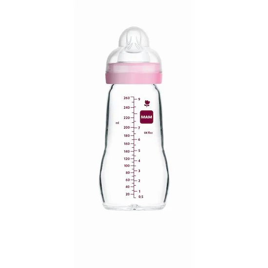 Biberon Verre Tétine Débit 2   Ciel        260 ml   de               Mam