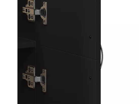 Armoire de classement noir 60x32x153 cm bois d'ingénierie