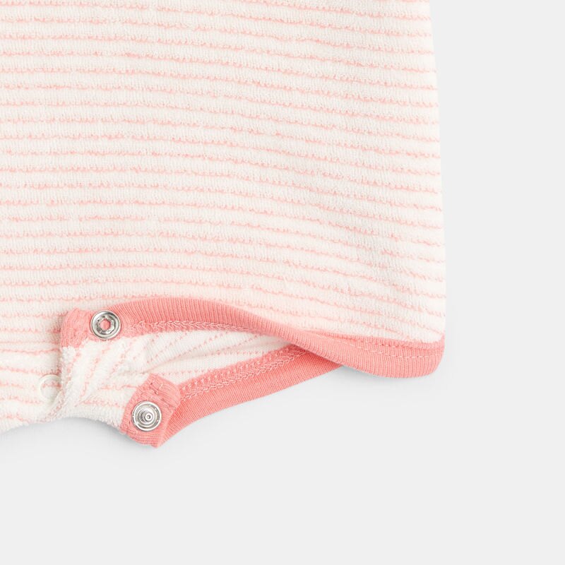 Combishort en coton éponge bébé rose Absorba Rose