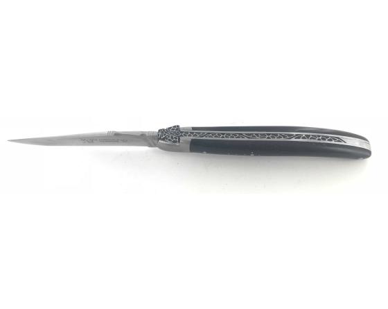 Laguiole 12 cm Mouche mosaïque - Ebène - 1 mitre Couteau de poche par Laguiole en Aubrac