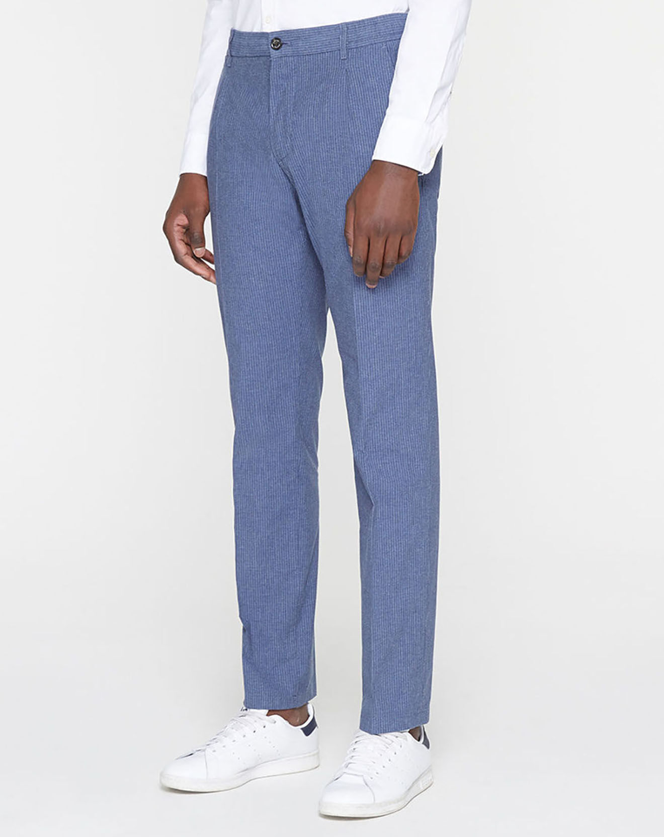 Tommy Hilfiger Pantalon regular fit denton active pinstripe bleu moyen