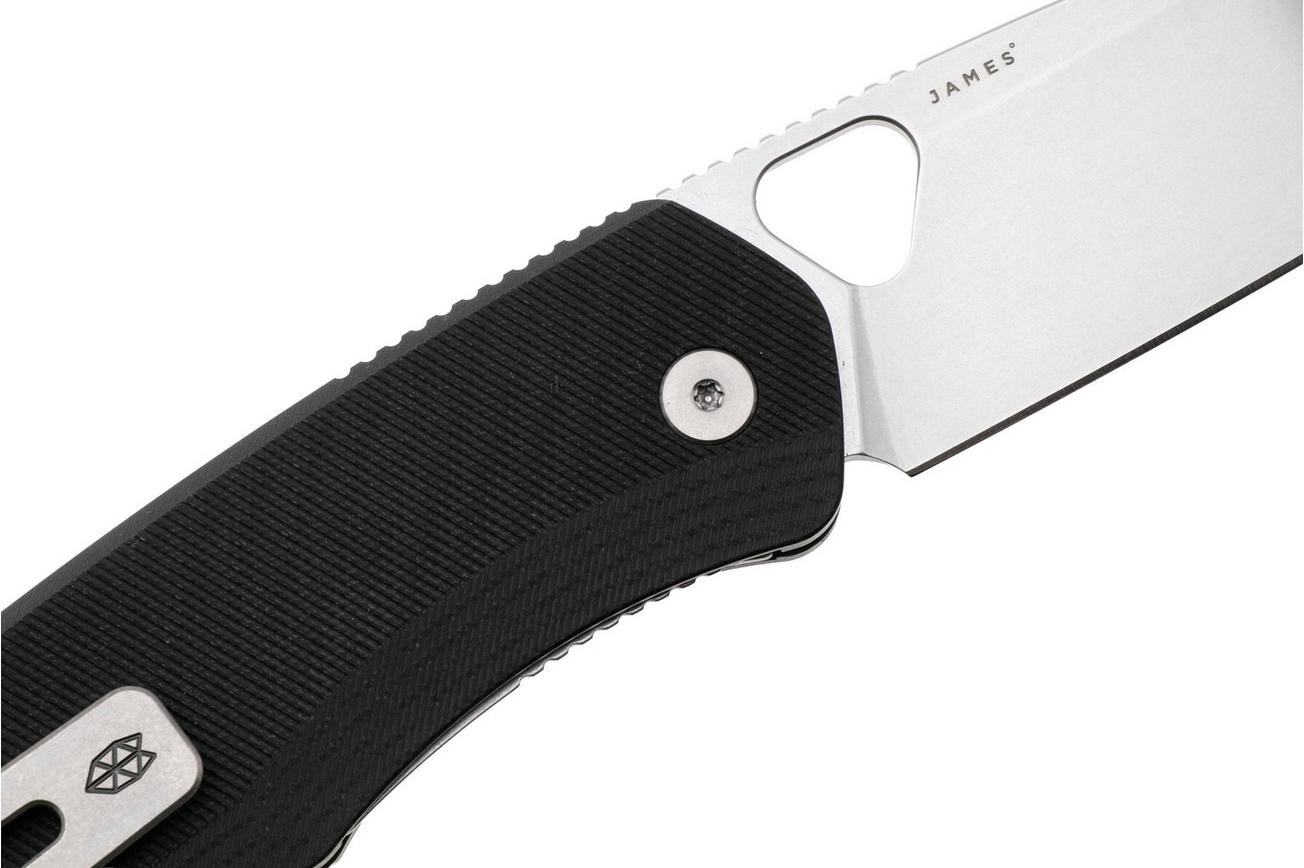 The James Brand The Folsom Pro KN129114-00, LC200N Stonewash, Black G10, zakmes