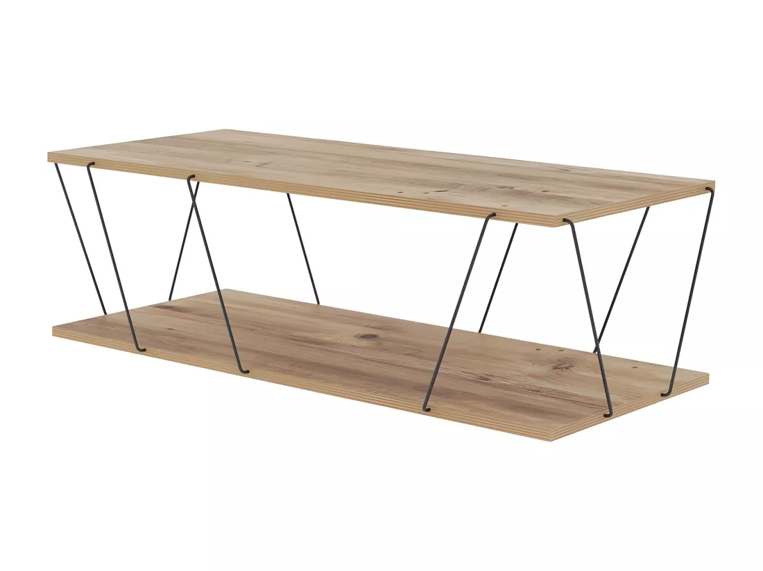 Table basse - Naturel et noir - DELORY