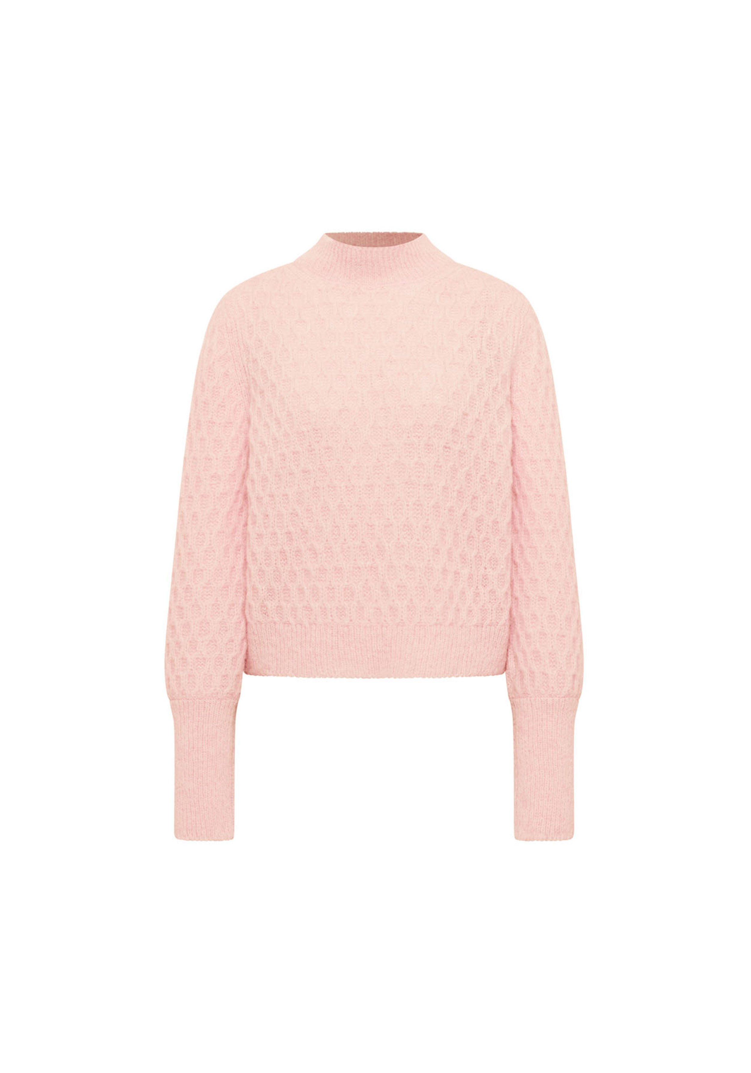 Lanius Pullover mit Zopfstrick Rose