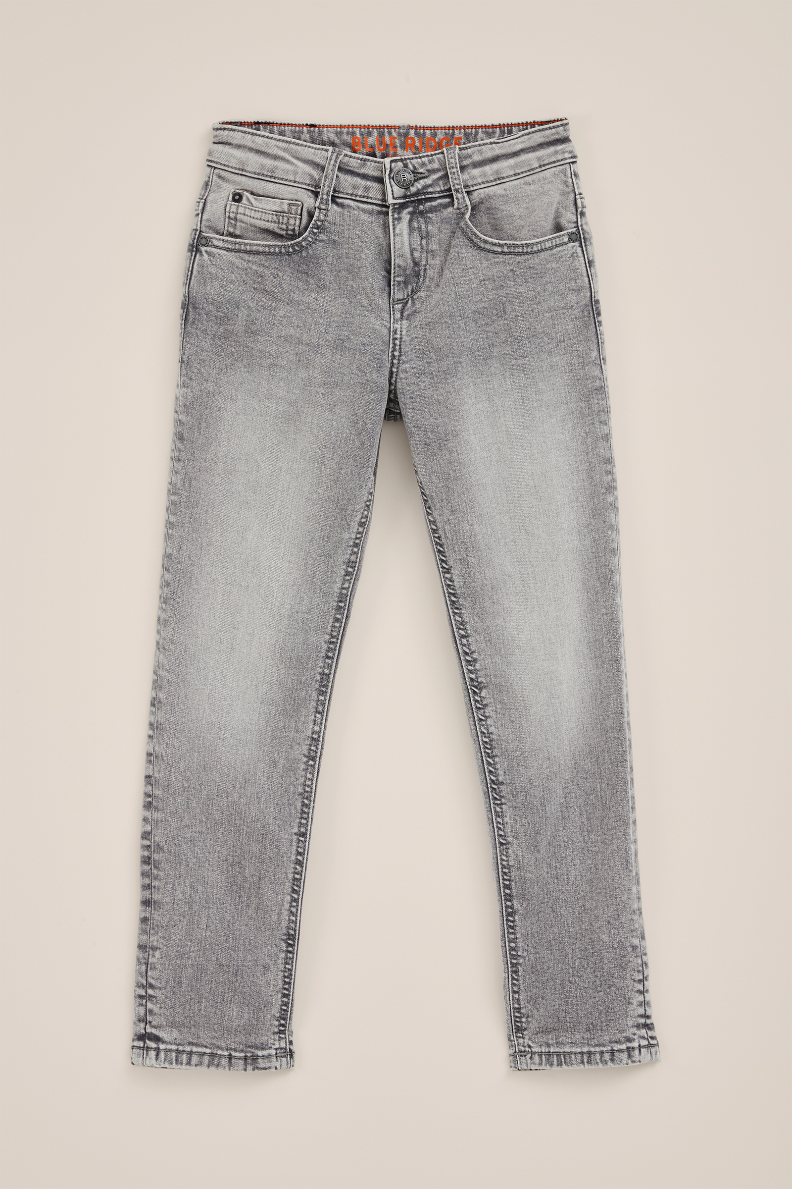 Jongens regular fit jeans met stretch Blue Ridge Lichtgrijs