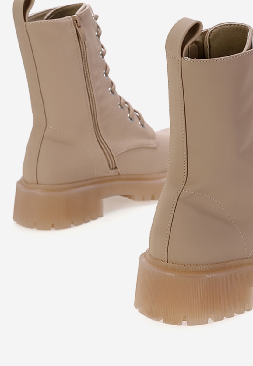 Bottines à lacets femme kaki Gallosa