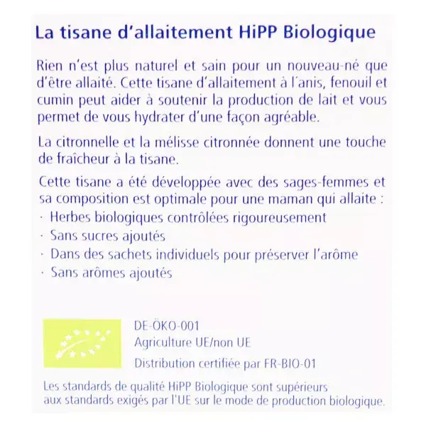 Hipp Bio Maman Tisane d'Allaitement pour Maman 20 sachets