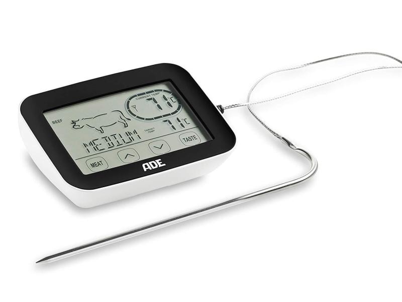 ADE Bratenthermometer  BBQ 1408 Schwarz, Weiss Funk-Bratenthermometer