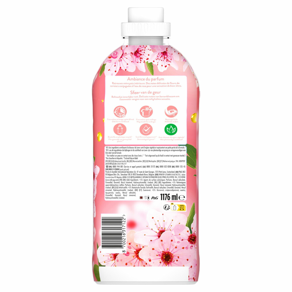 8x Lenor Wasverzachter Kersenbloesem 56 Wasbeurten1176 ml