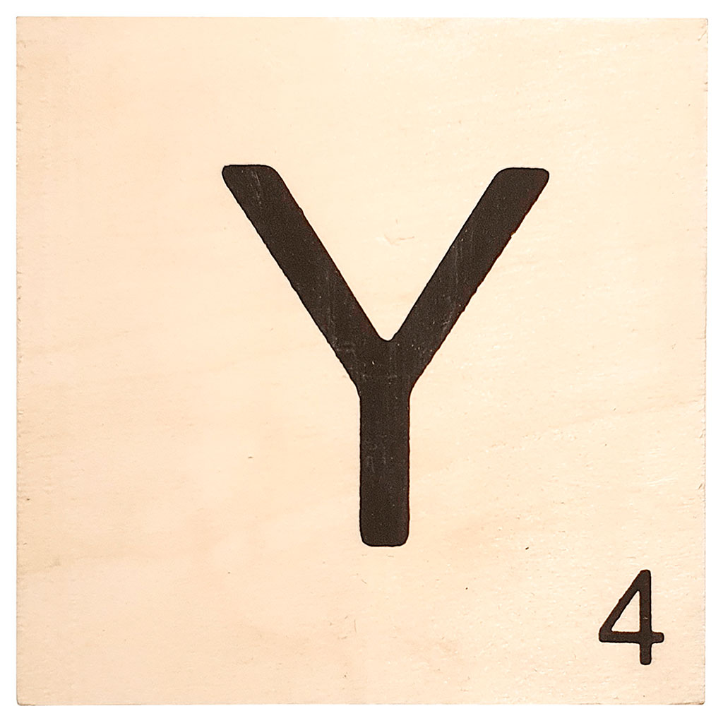 Lettre Y bois à décorer 10x10cm