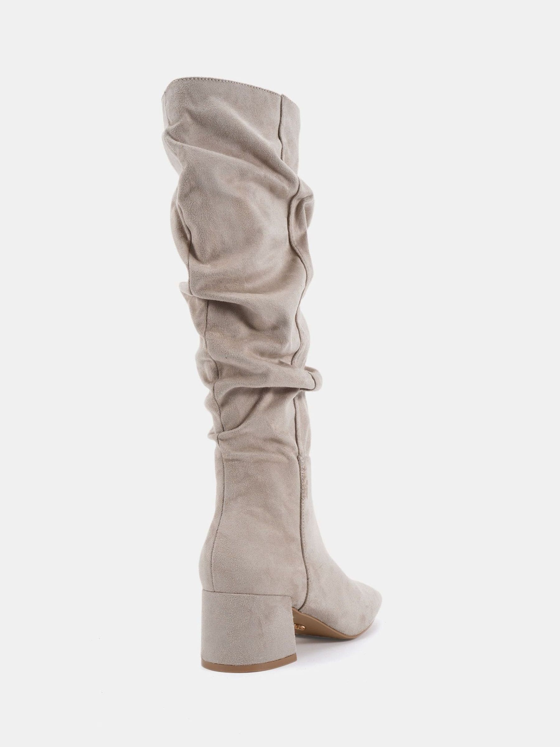 Natuurlijk - Novo GERI Block Heel Square Toe Ruched Knee Boot